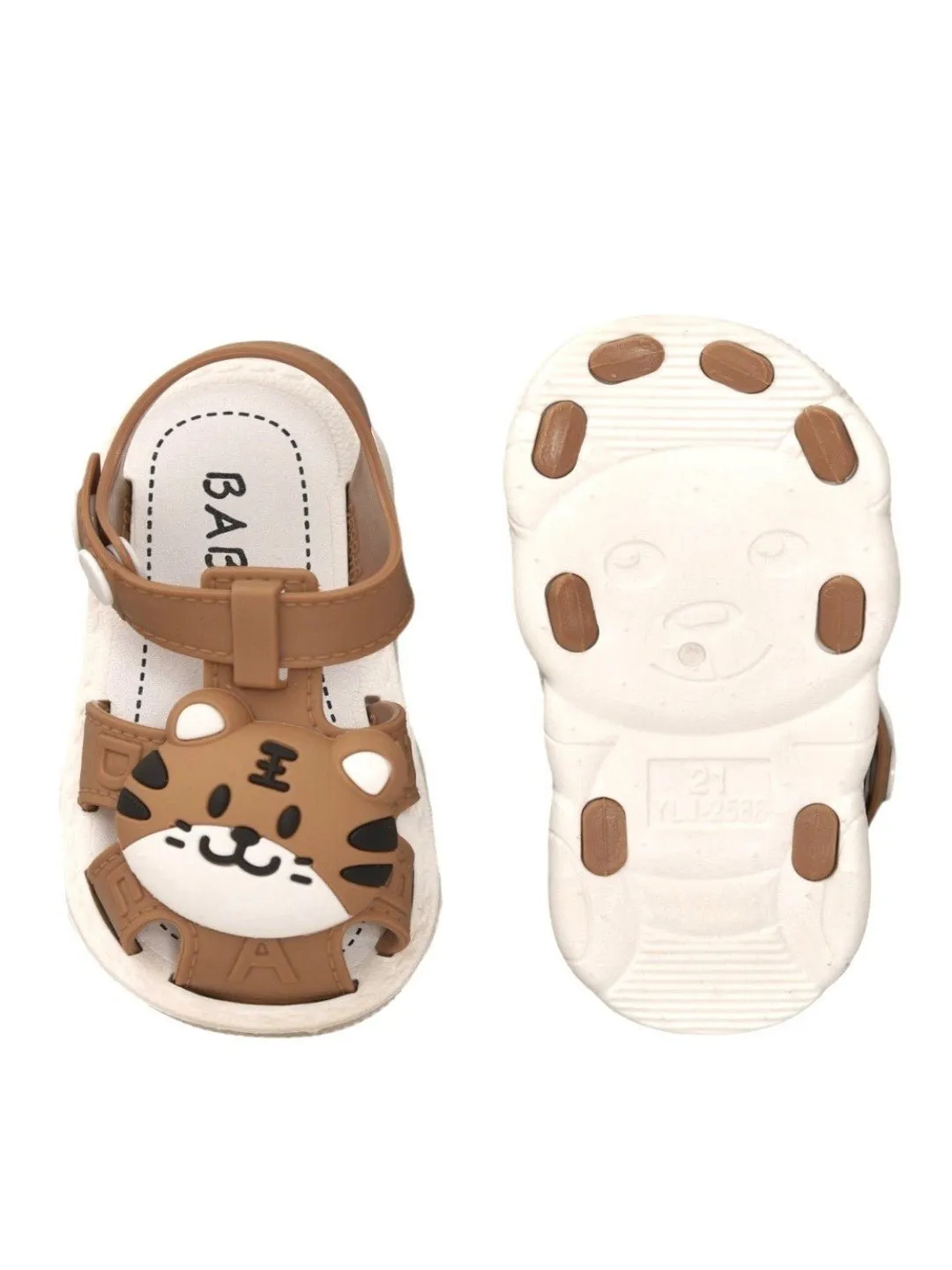 Adorable Tiger Plush Strap Sandals For Boys