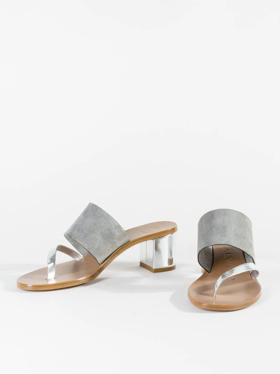 alta suede heel sandal