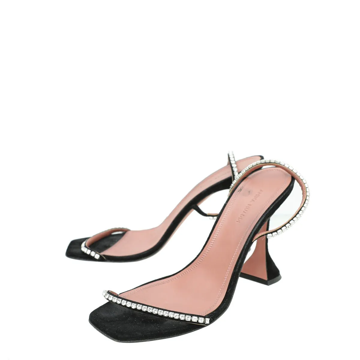 Amina Muaddi Black Gilda Sandals 40