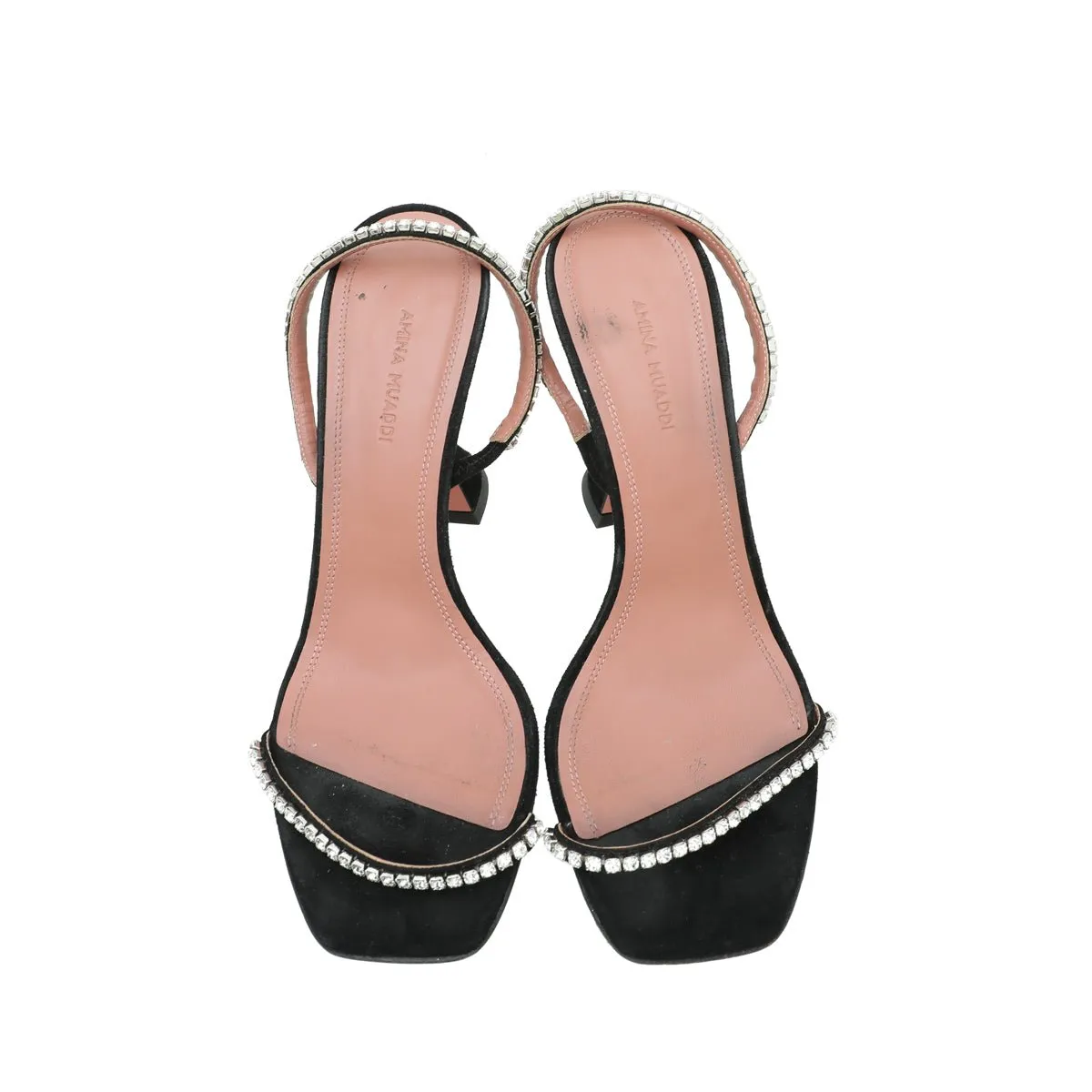 Amina Muaddi Black Gilda Sandals 40