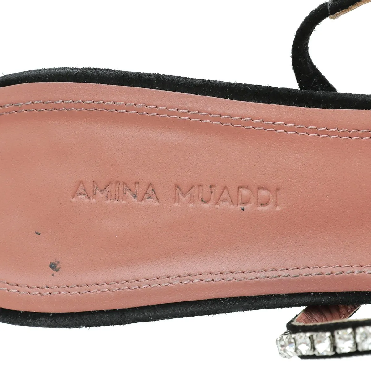 Amina Muaddi Black Gilda Sandals 40