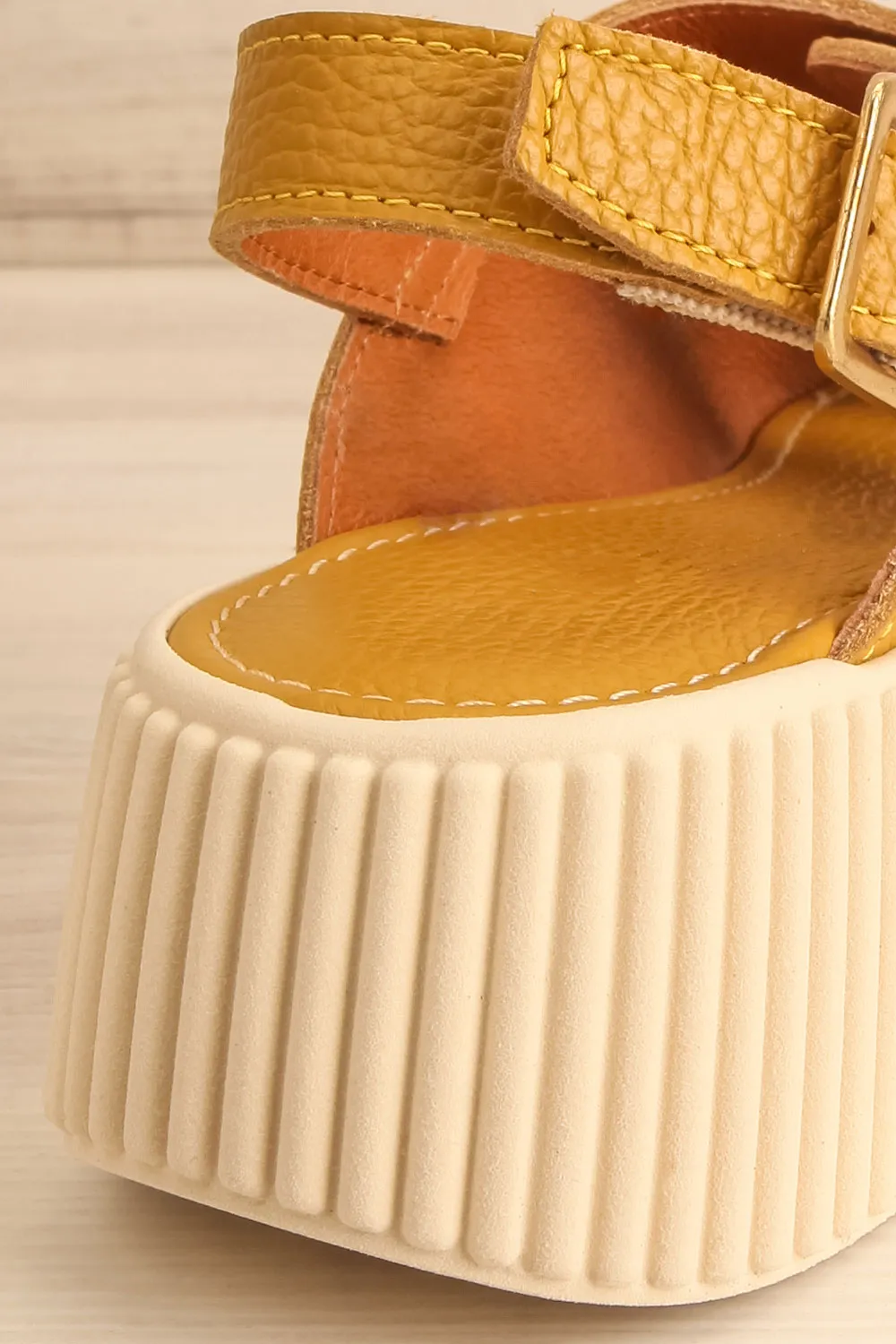 Askham Yellow | Platform Adjustable Sandals
