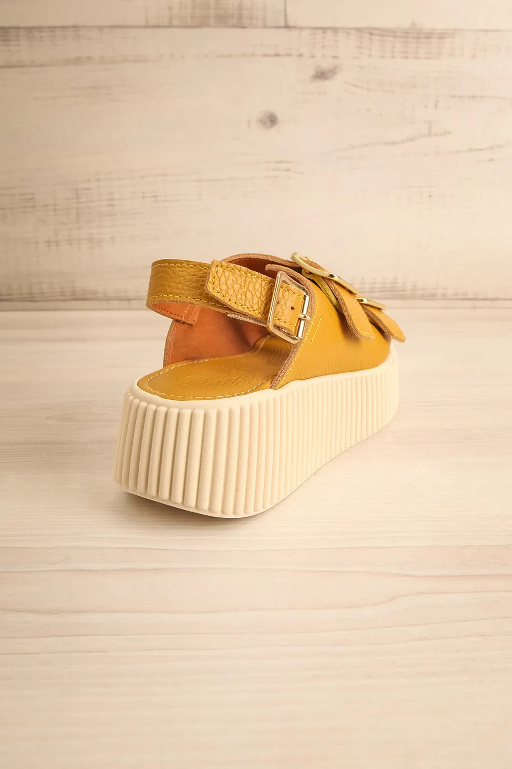 Askham Yellow | Platform Adjustable Sandals