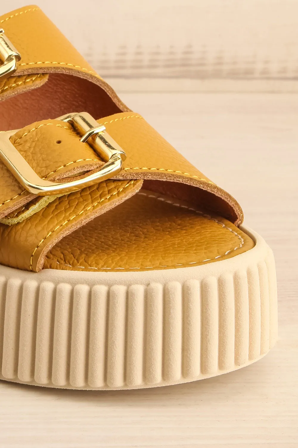 Askham Yellow | Platform Adjustable Sandals