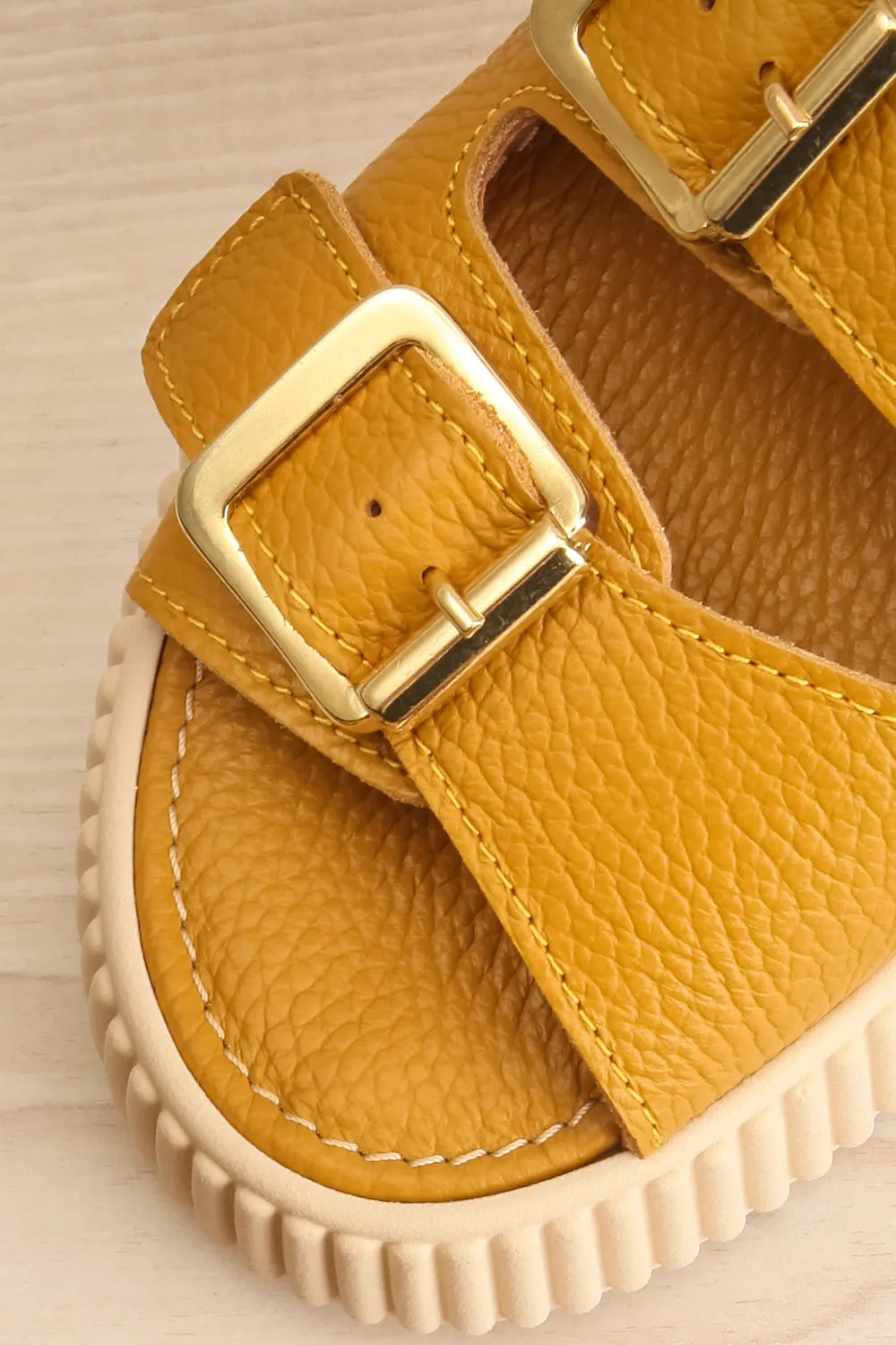 Askham Yellow | Platform Adjustable Sandals