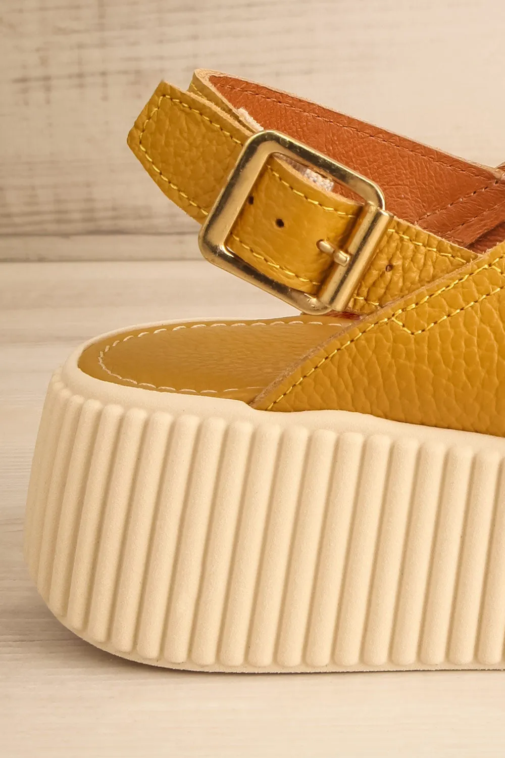 Askham Yellow | Platform Adjustable Sandals