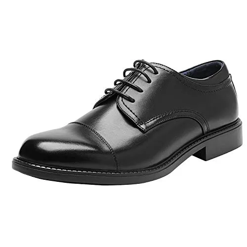 Bruno Marc Men's Downing-01 Black Leather Lined Dress Oxford Shoes Classic Lace Up Formal Size 8 M US