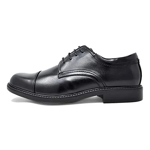 Bruno Marc Men's Downing-01 Black Leather Lined Dress Oxford Shoes Classic Lace Up Formal Size 8 M US