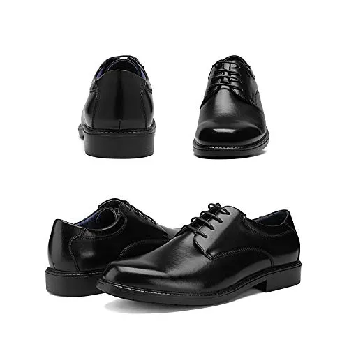 Bruno Marc Men's Downing-02 Black Leather Lined Dress Oxford Shoes Classic Lace Up Formal Size 8 M US