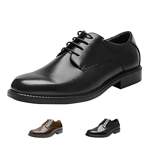Bruno Marc Men's Downing-02 Black Leather Lined Dress Oxford Shoes Classic Lace Up Formal Size 8 M US