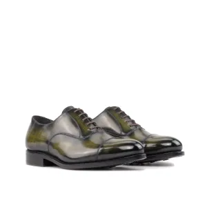 Cap Toe Oxford in Khaki Patina