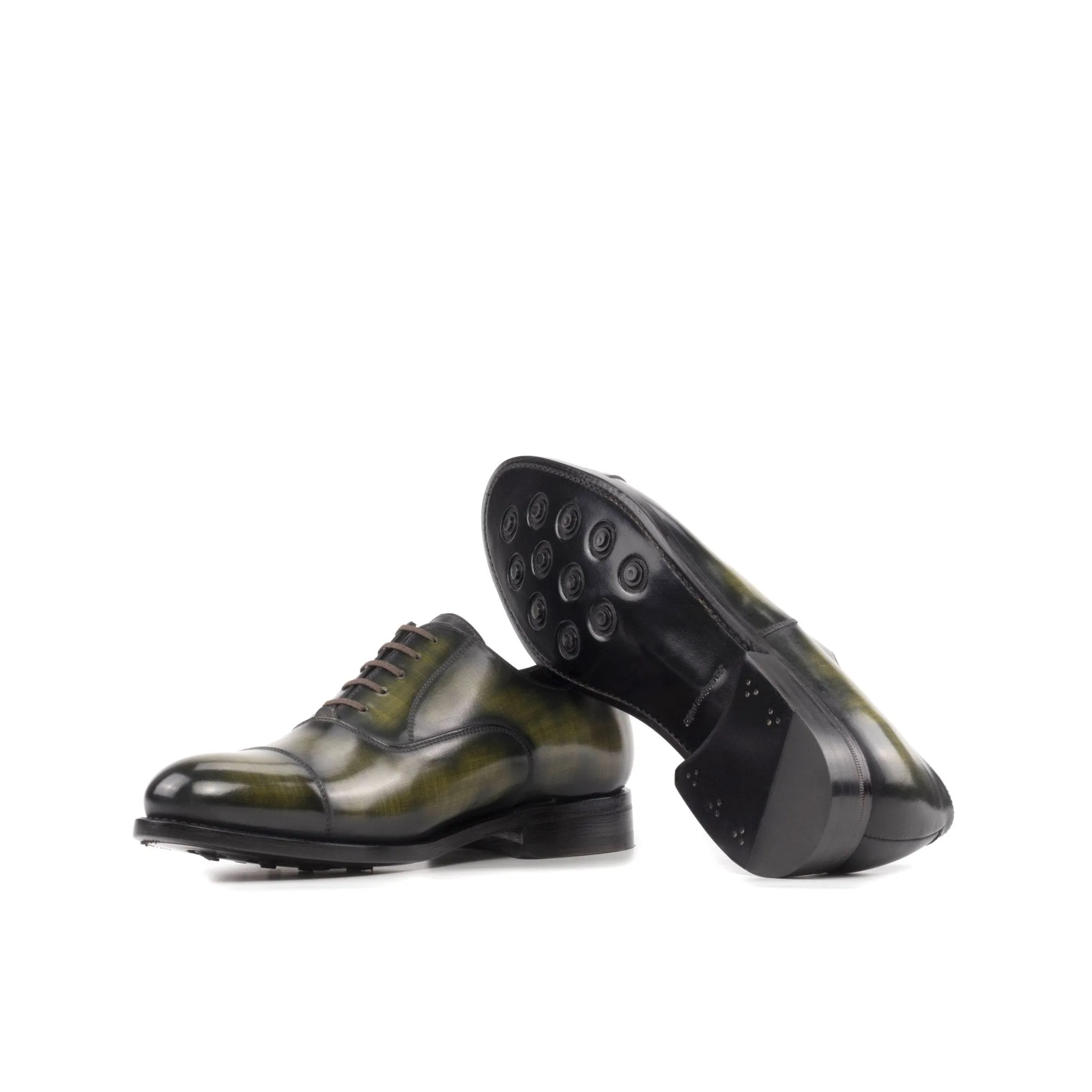 Cap Toe Oxford in Khaki Patina