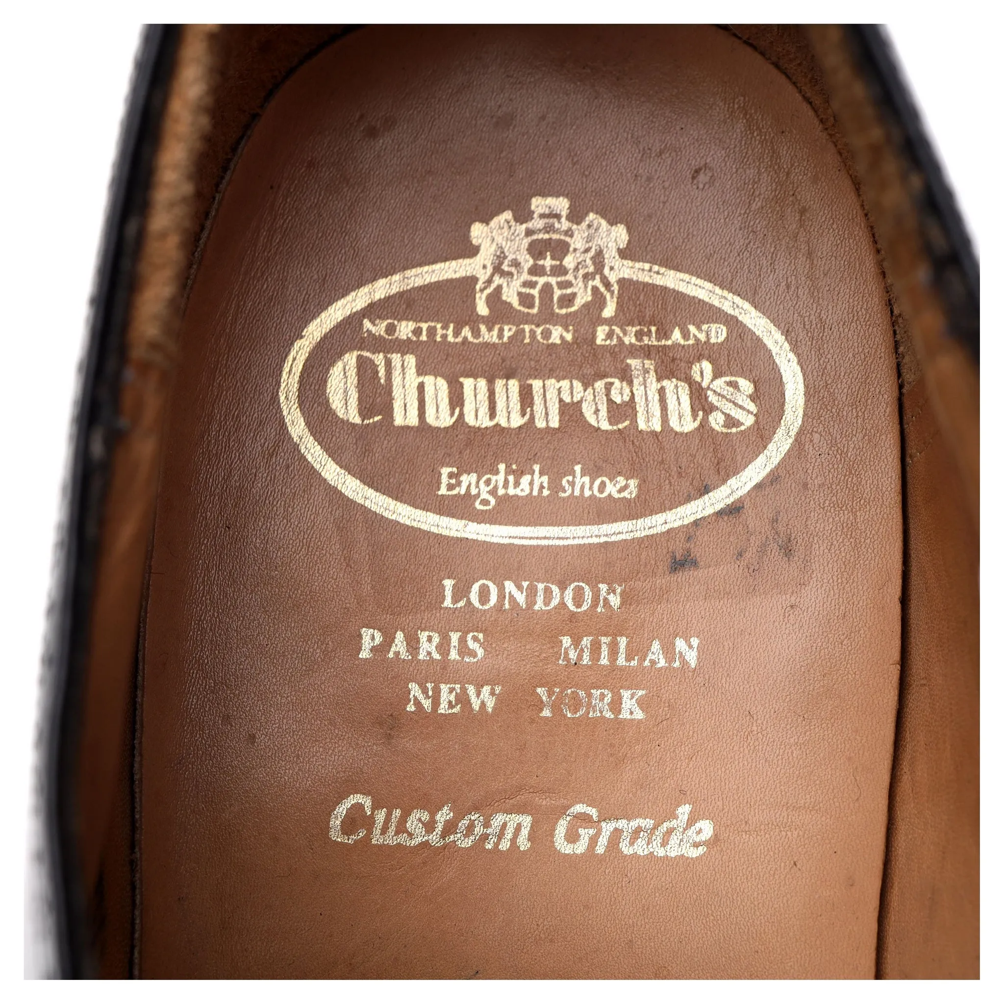 'Charmouth' Black Leather Oxford Brogues UK 9 F