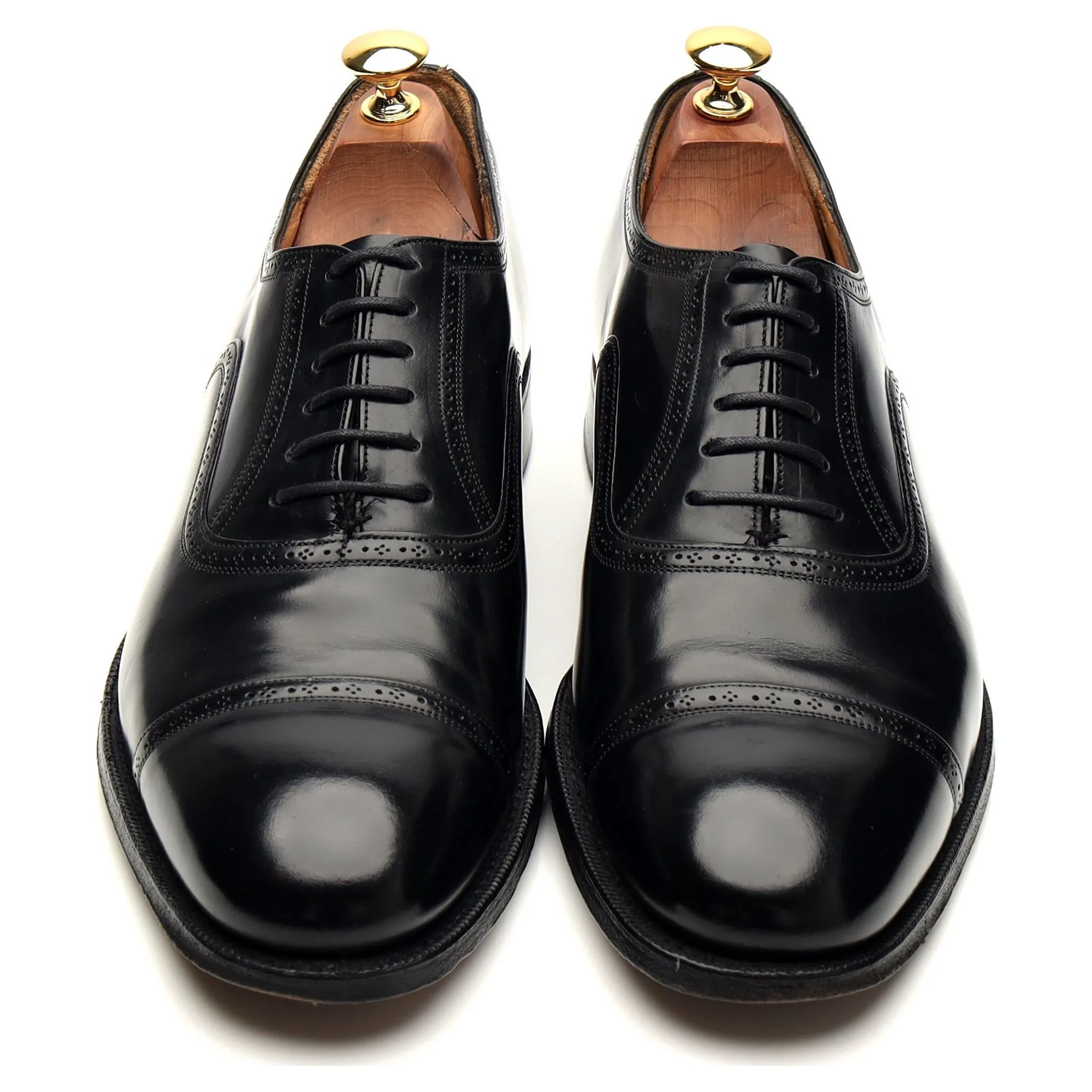 'Charmouth' Black Leather Oxford Brogues UK 9 F