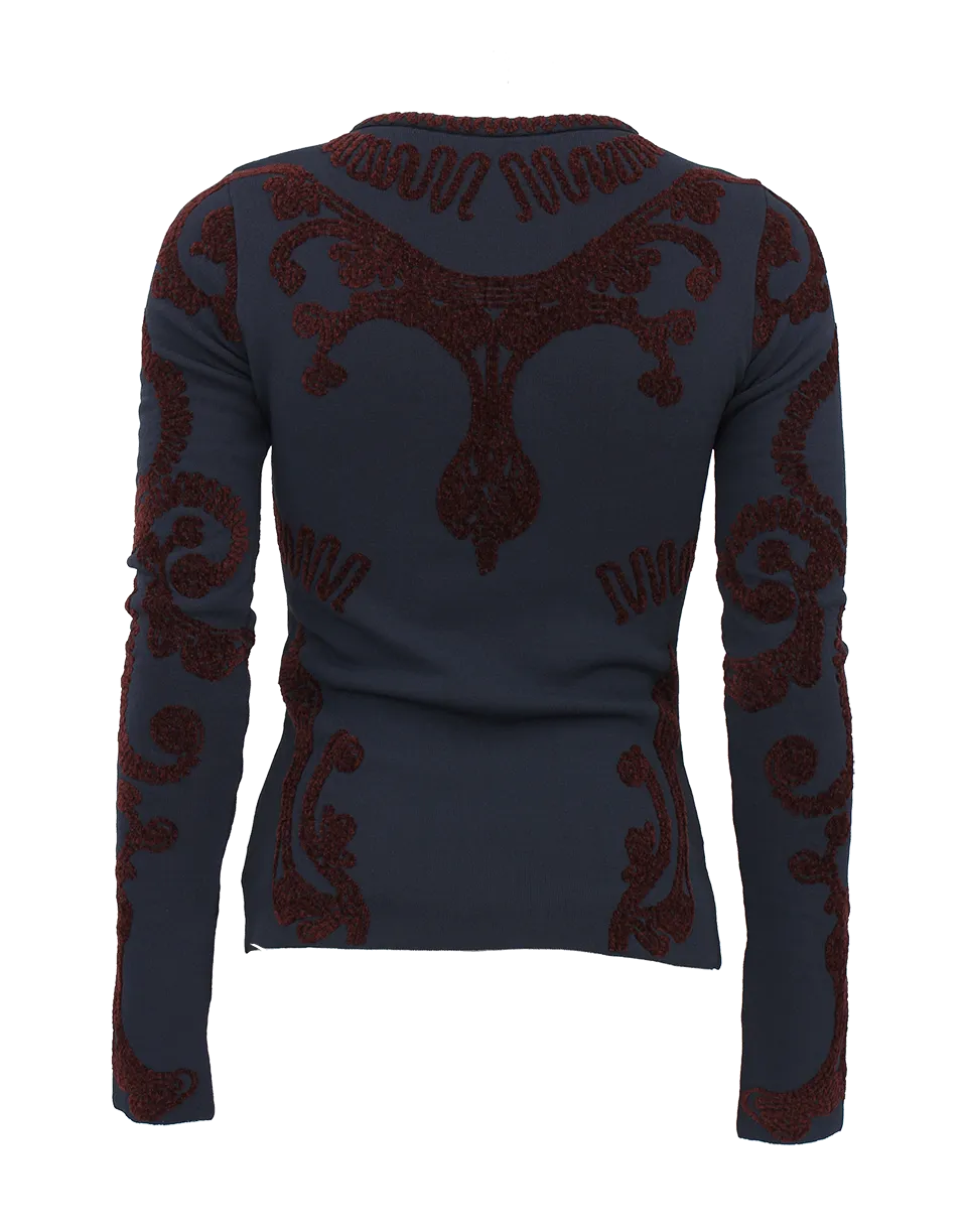 Chenille Jacquard Top