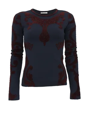 Chenille Jacquard Top