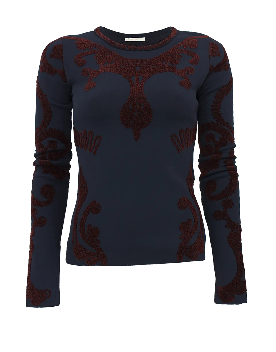 Chenille Jacquard Top