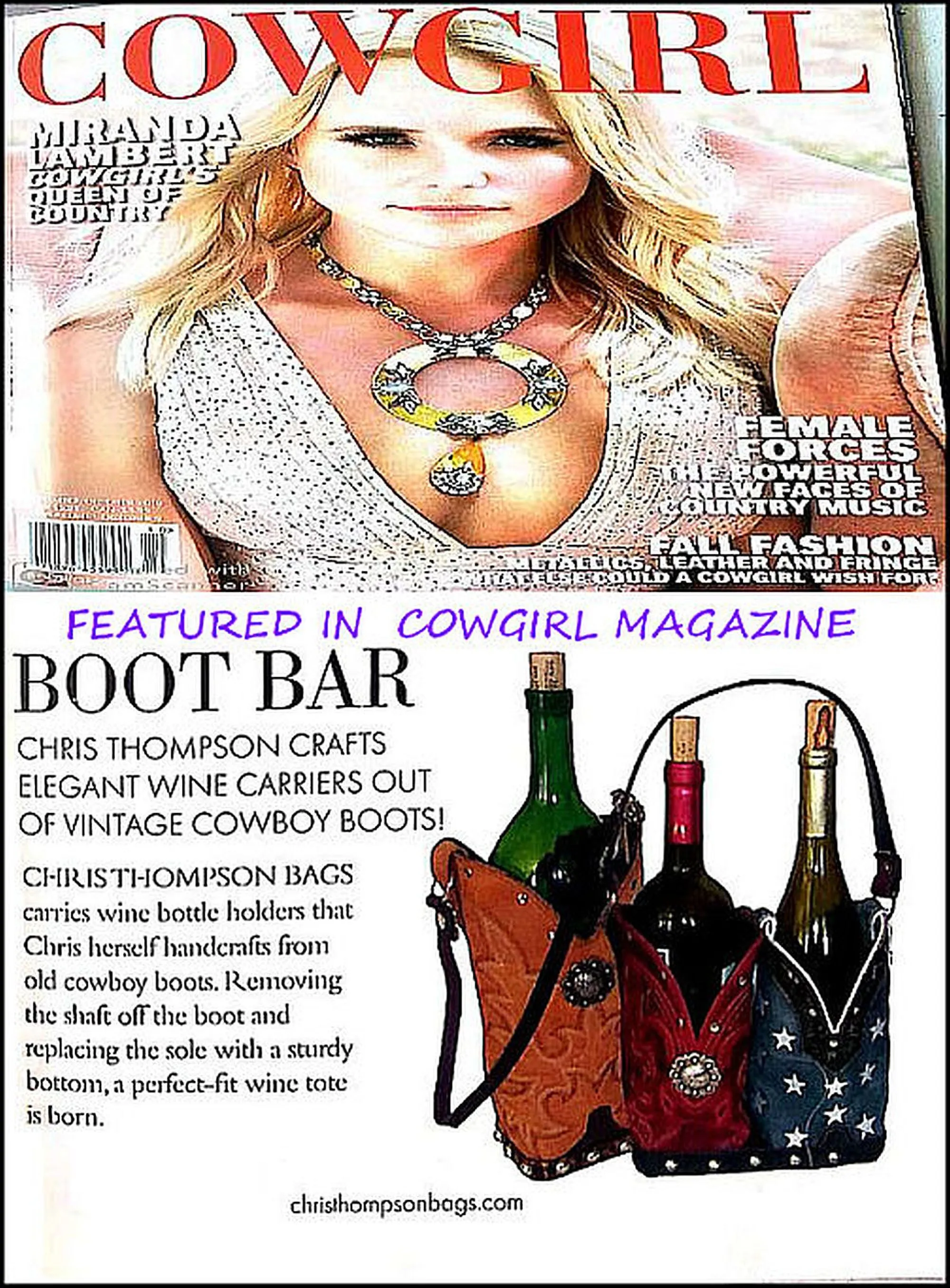Cowboy Boot Wine Tote wt818