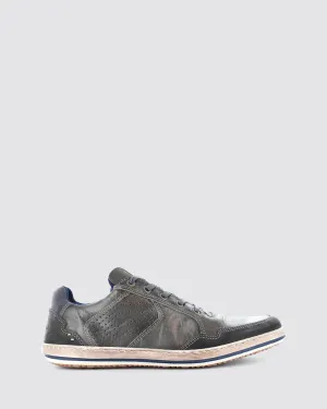 CREST SNEAKERS BLACK LEATHER