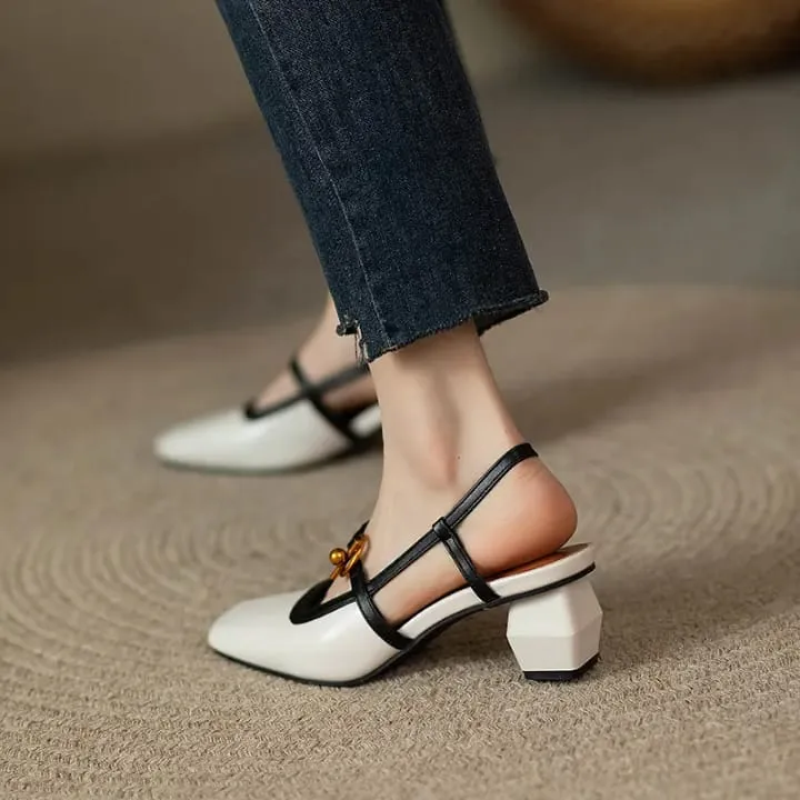 Female Sandals Thick Casual Heel Shoes    B676980