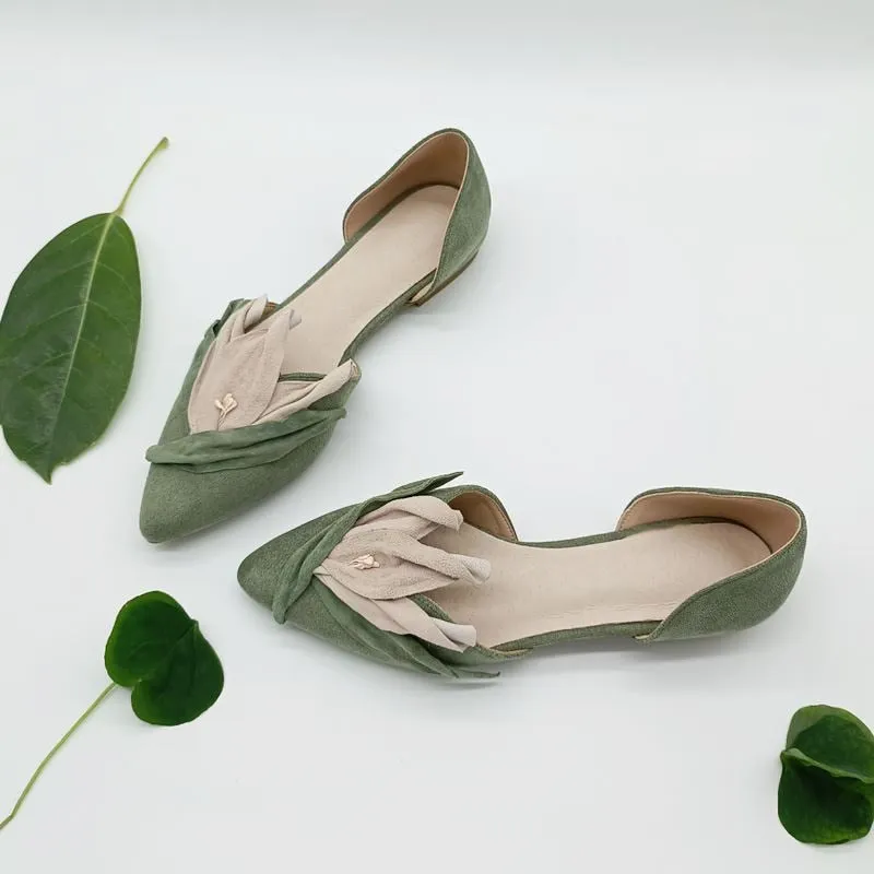 Flower Design Women Fashion Comfortable Soft Jelly Flat Shoes Two Piece Lady Flats Cute Sweet Low Heel Shoes Slip-on Loafers
