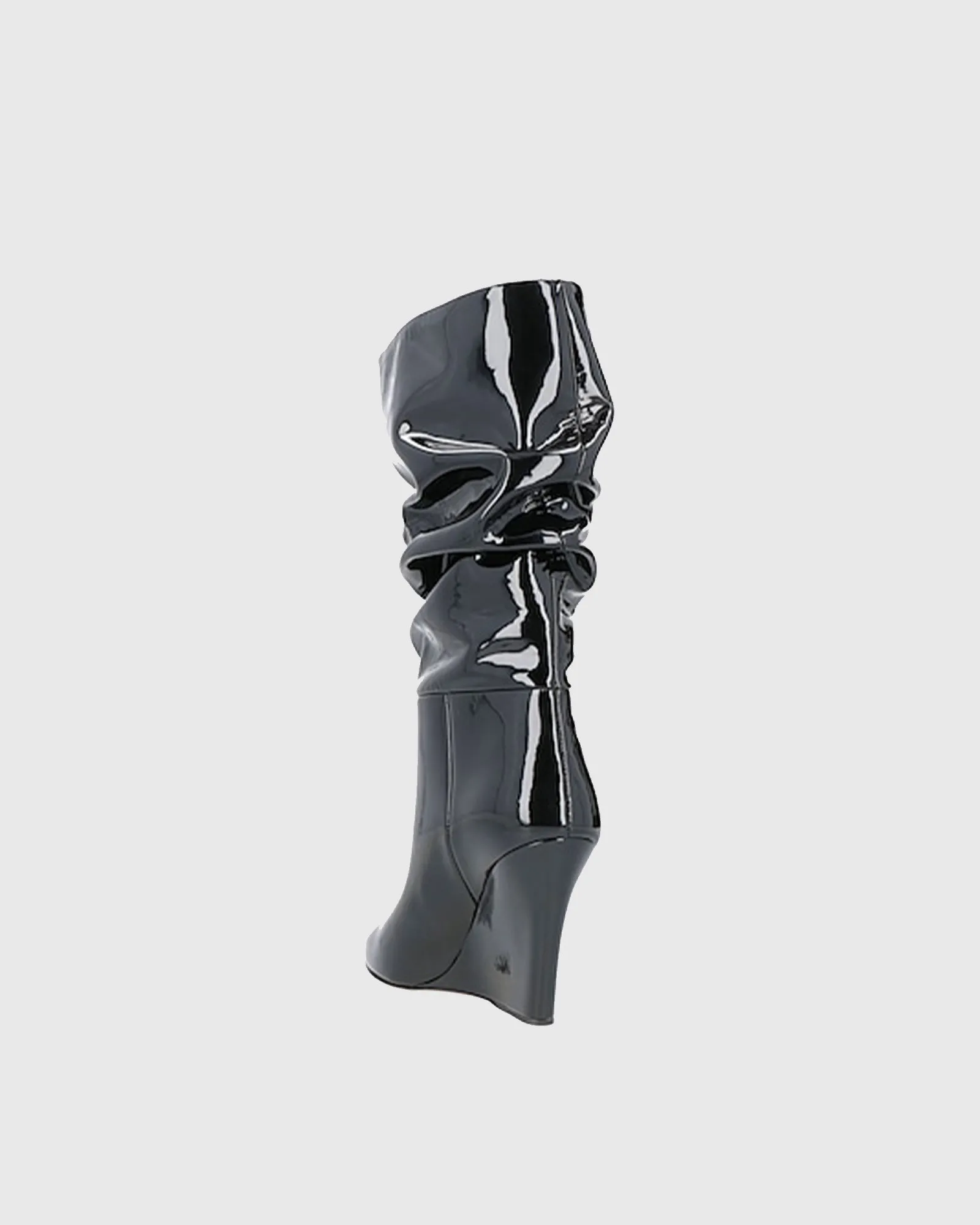 Gisella Ruched Wedge Mid Calf Boots