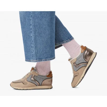 Julia Fur Lined Sneaker - Beige