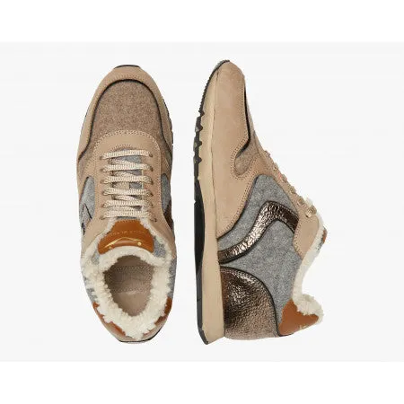 Julia Fur Lined Sneaker - Beige