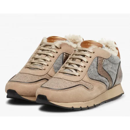 Julia Fur Lined Sneaker - Beige