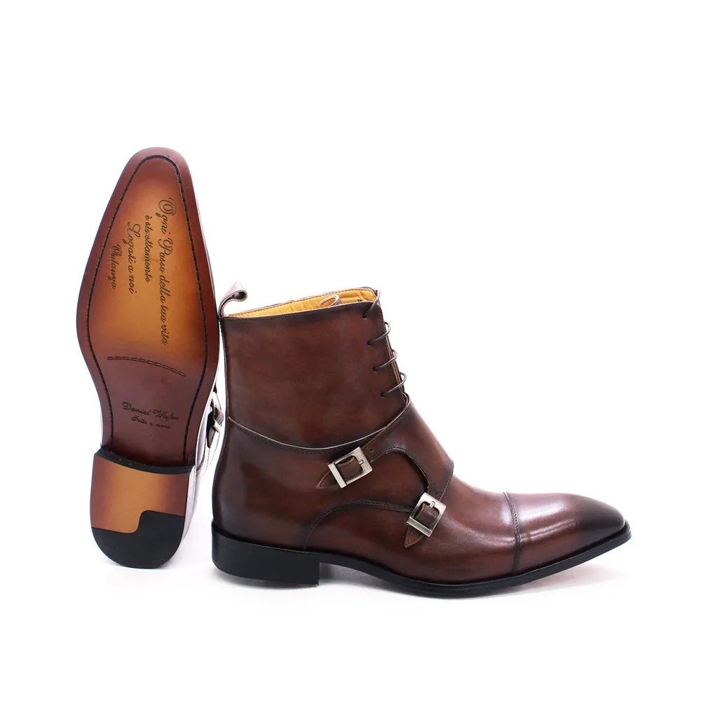 Men's Cowhide High Top Business Shoes