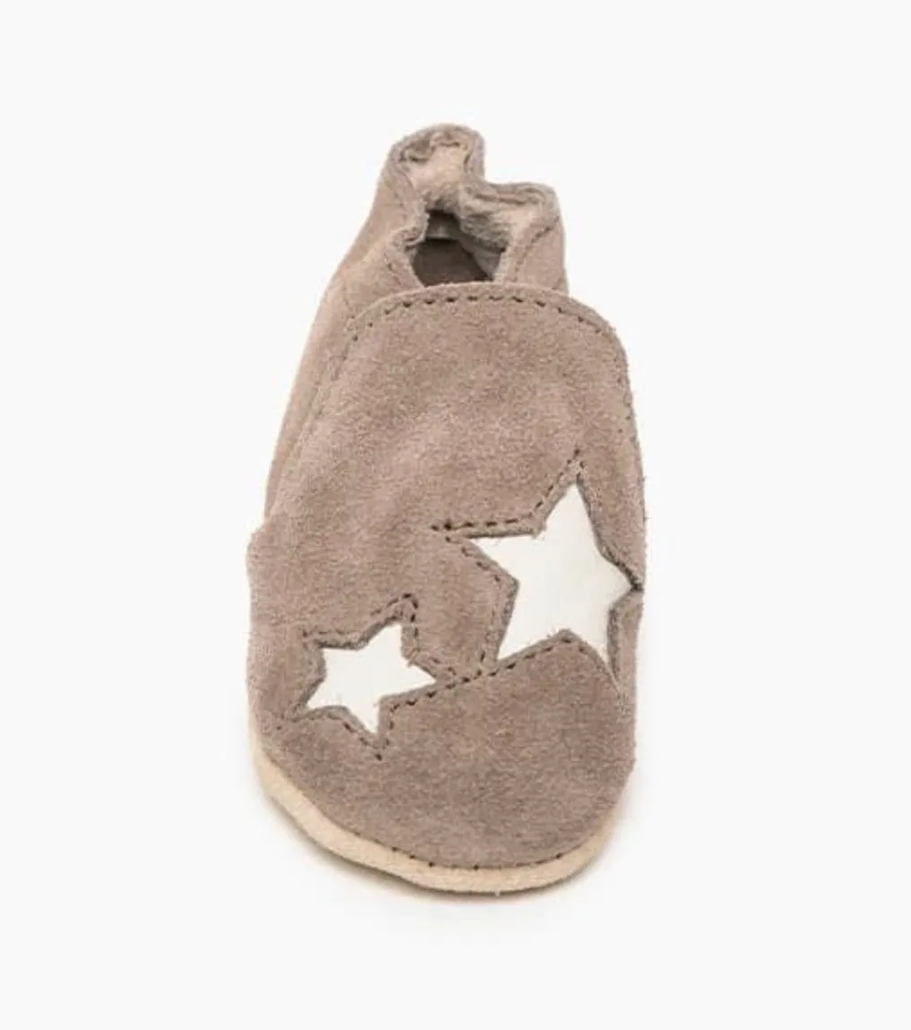 Minnetonka Infant Star Bootie Moccasins - Gray