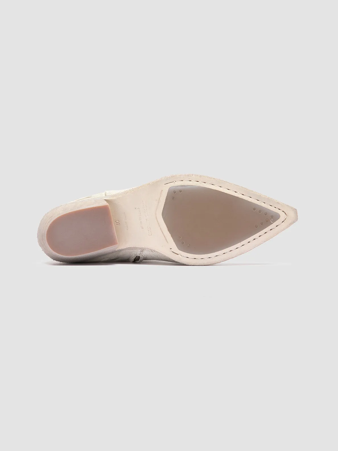 NOELIE DD 102 - White Leather Zipped Boots