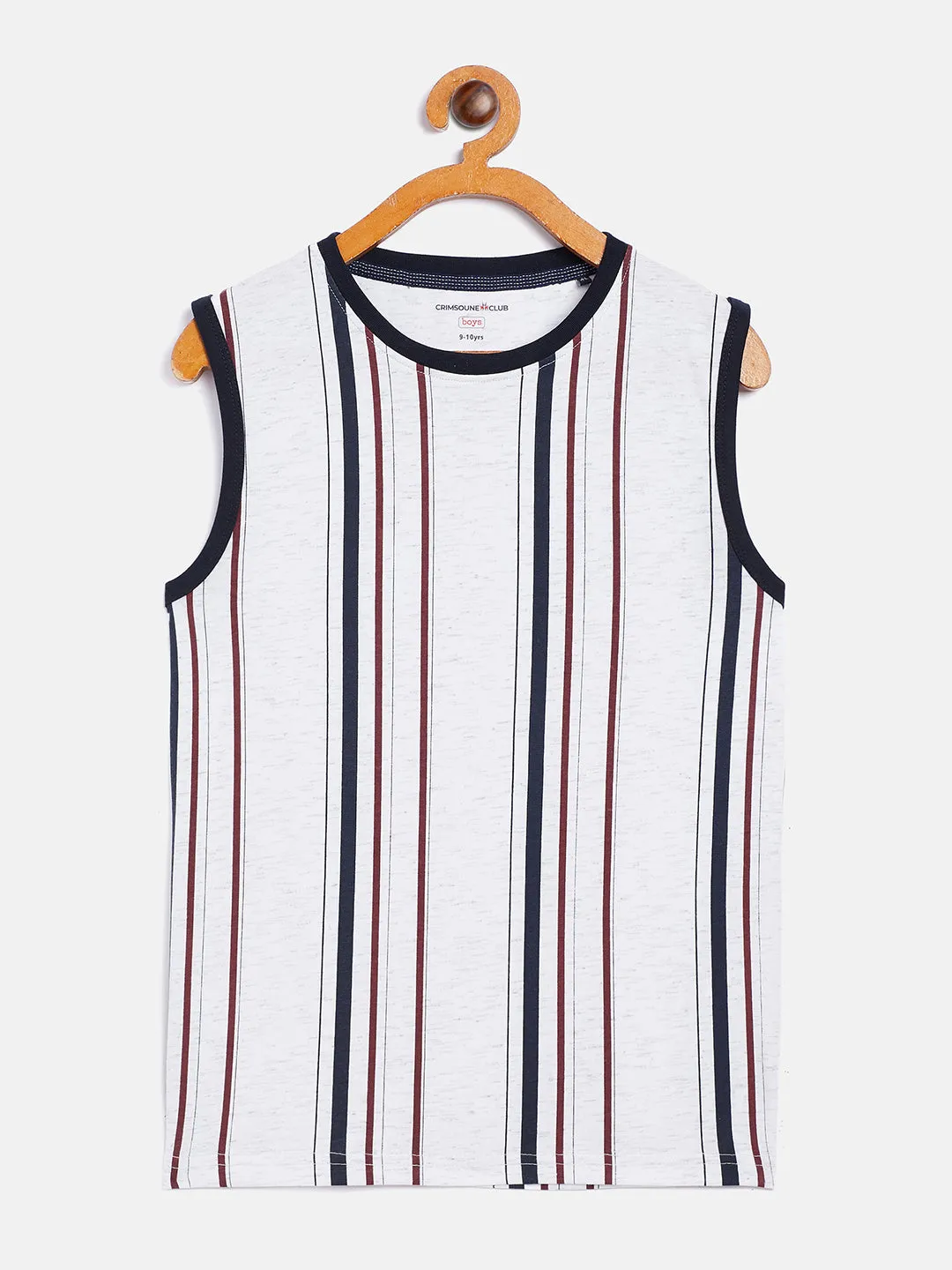 Off White Striped Active T-Shirt
