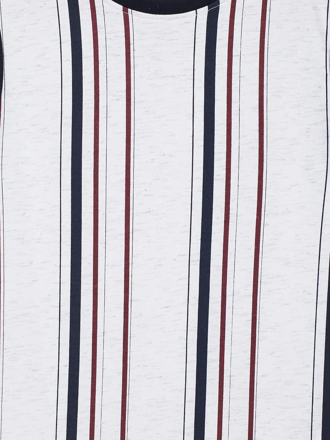 Off White Striped Active T-Shirt