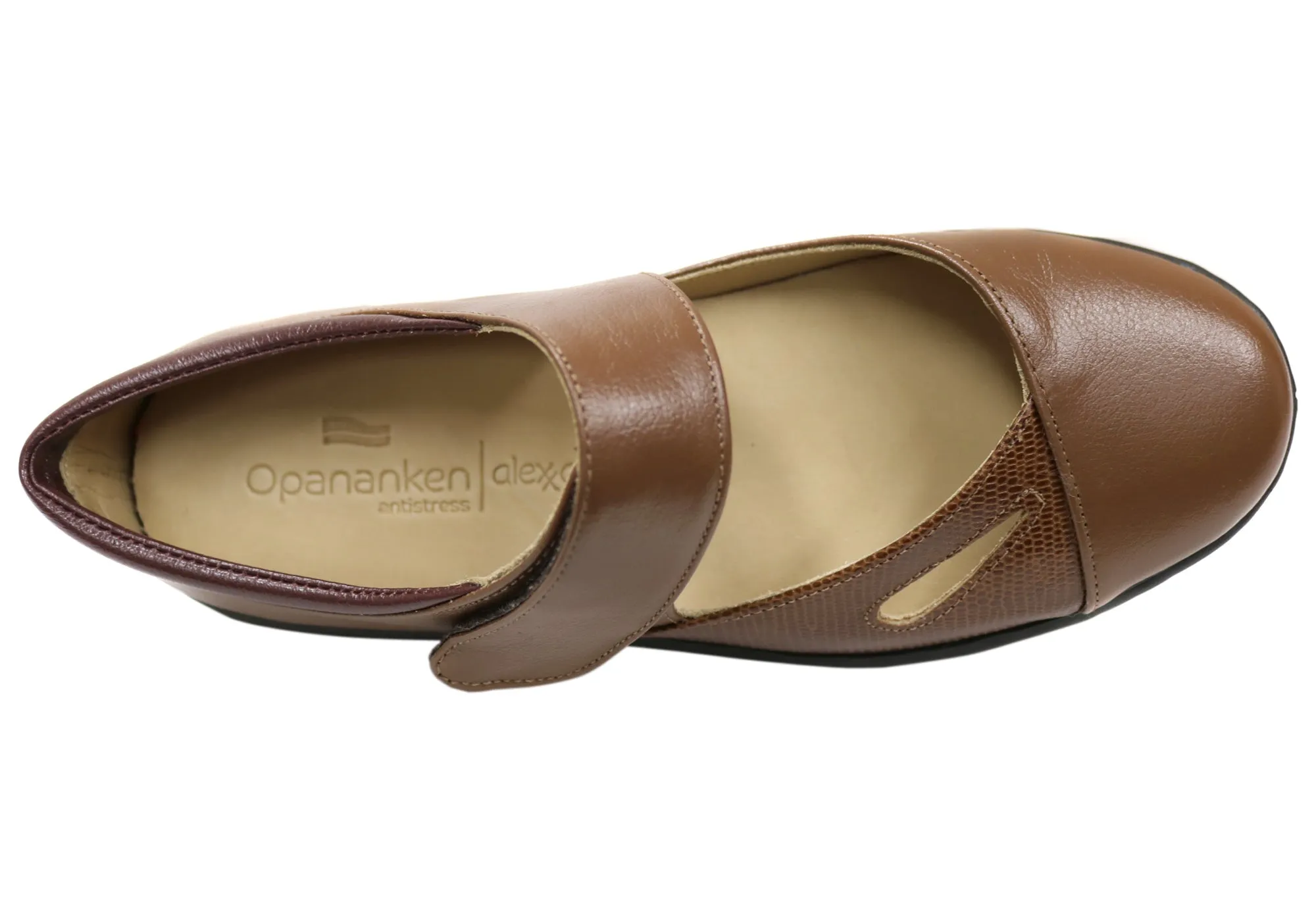 Opananken Paula Womens Comfortable Brazilian Leather Mary Jane Shoes