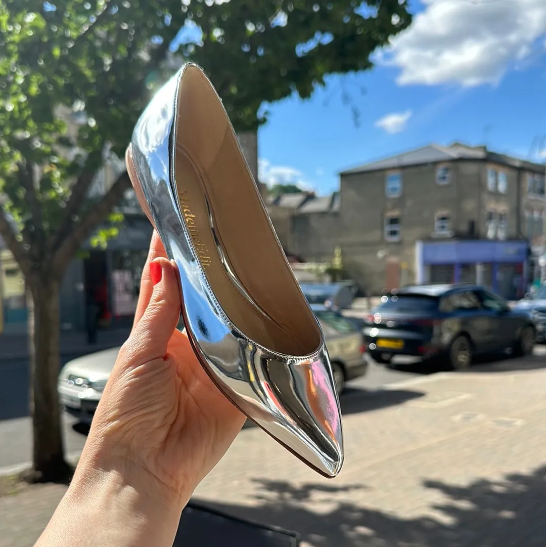 Raffa ballerina silver flat