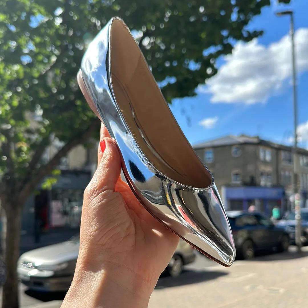 Raffa ballerina silver flat
