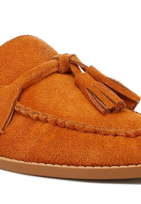 Rhone Tassels Detail Genuine Suede Loafers