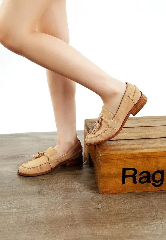 Rhone Tassels Detail Genuine Suede Loafers
