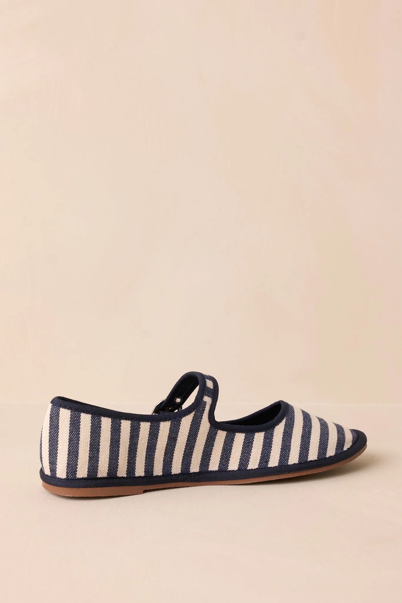 Saltwater Stroll Navy Stripe Mary Jane Flats