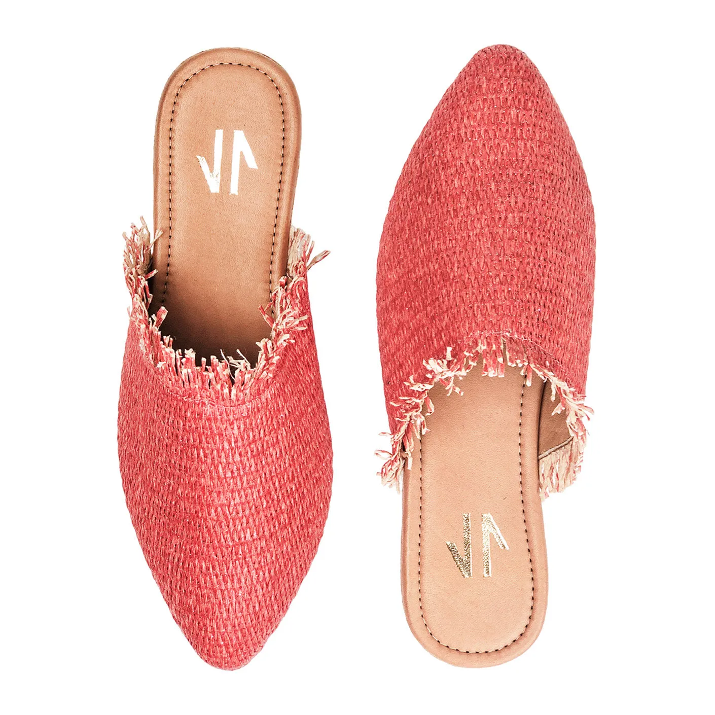 Silvia Cobos LORICA Flat Pointed Mules in Red