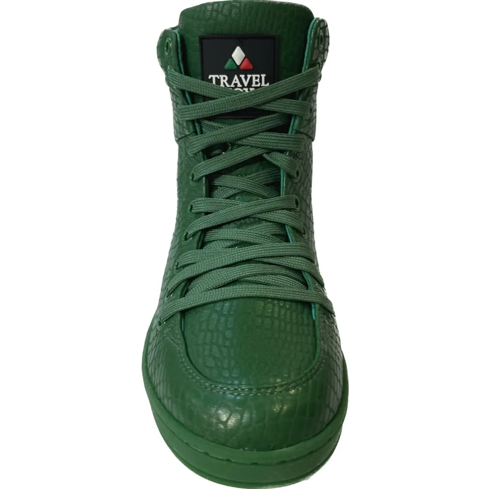 Travel Fox 900 Series Men's Green Leather High Top Sneakers 916101 068