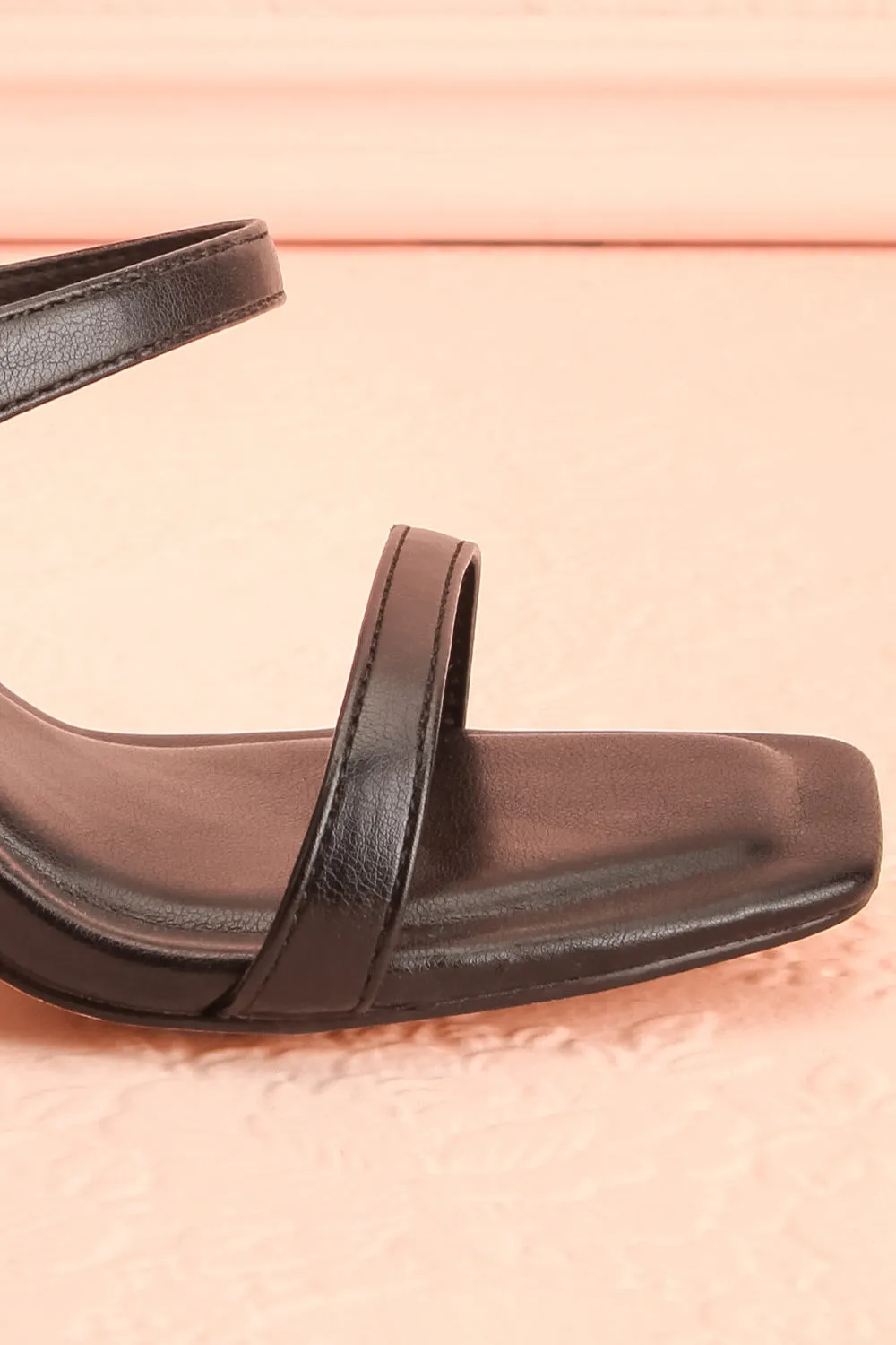 Ushuaia Black | Square Toe Heeled Sandals