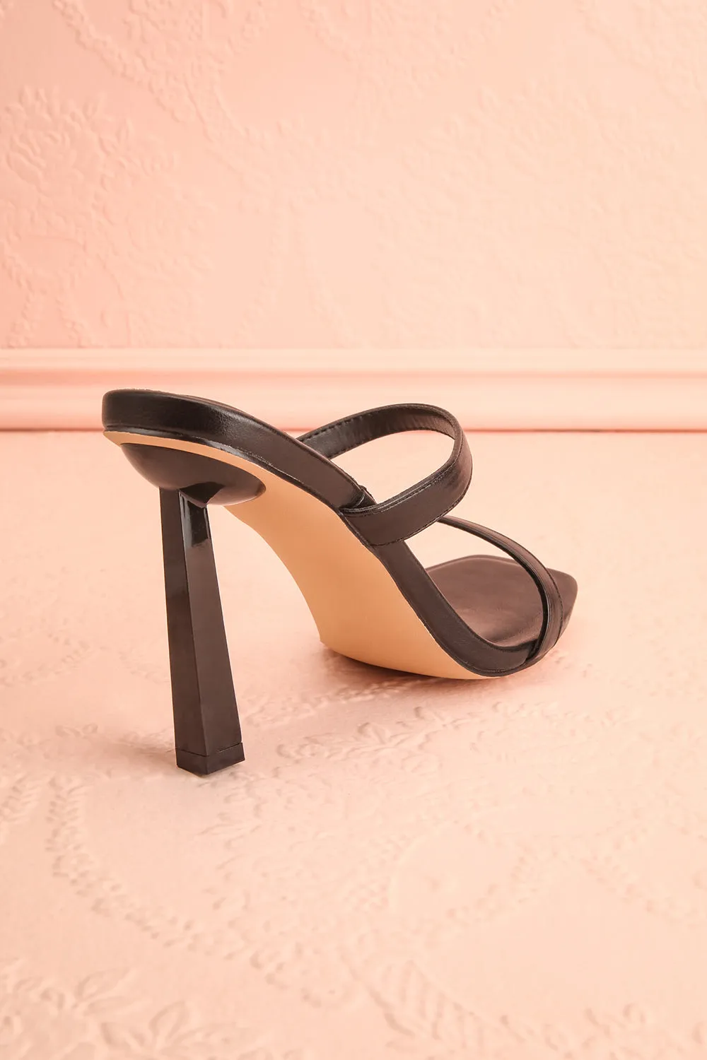 Ushuaia Black | Square Toe Heeled Sandals