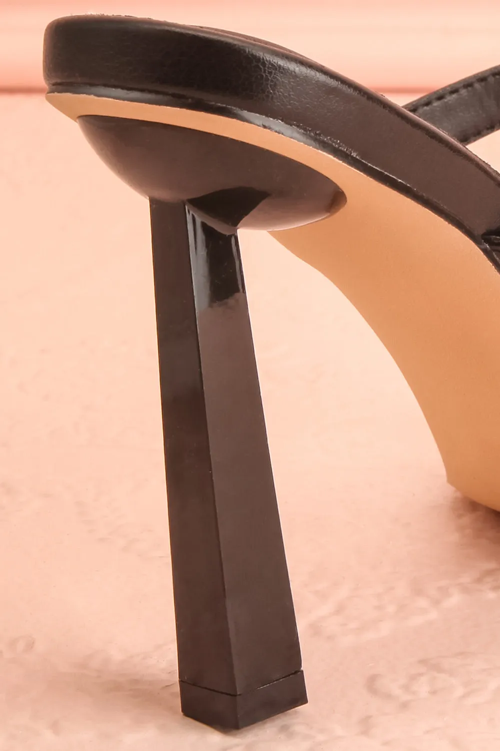 Ushuaia Black | Square Toe Heeled Sandals
