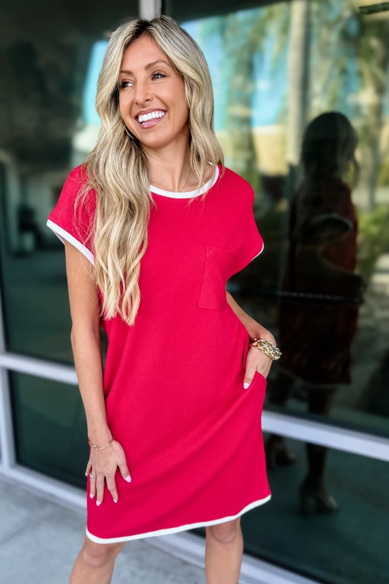 Varsity Chic Red Dress