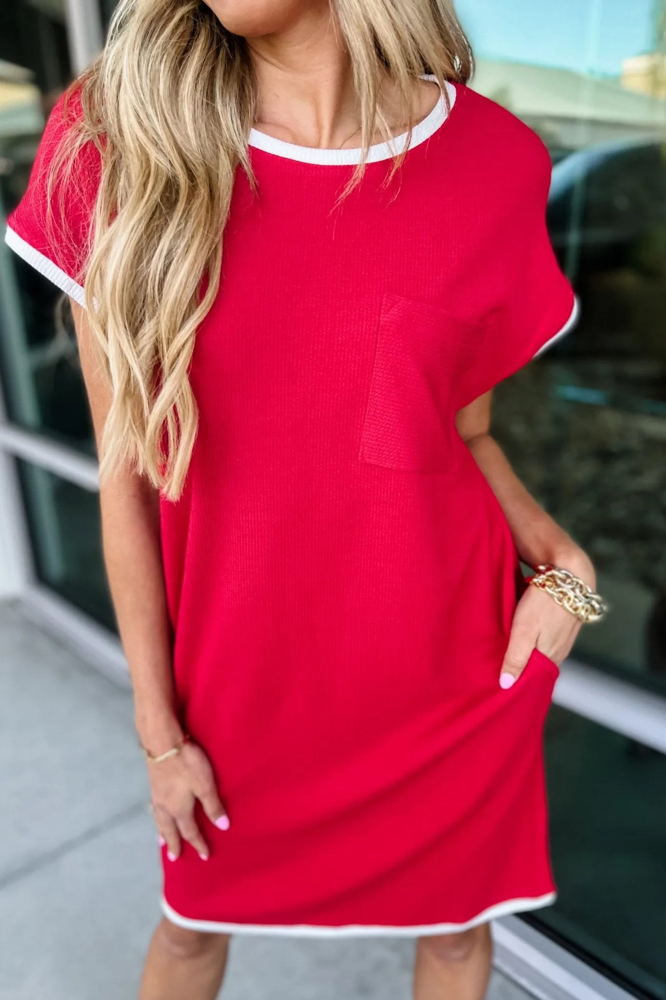 Varsity Chic Red Dress