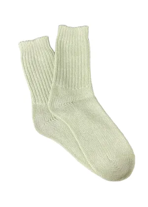 West of Ireland Cashmere Socks | Lime