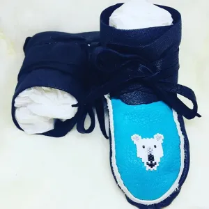 Wraparound Native Baby Moccasins, Deer Hide (0 to 18 months)